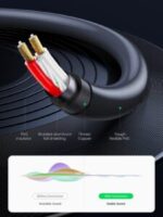 UGREEN 3.5mm to 2×RCA Braided  Audio Cable 1m - Image 2