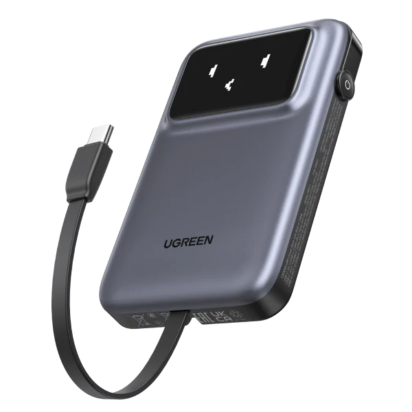 UGREEN-35603B-UNO-30W-10000mAh-Power-Bank-With-Bult-in-Cable Ugreen 35603B 30w 10000mAh Powerbank With Built In Cable - Image 1