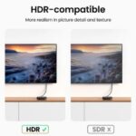 UGREEN HDMI 4K Cable Male to  Male 90° Angle (1m) - Image 2